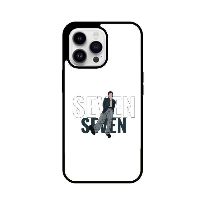 Seven (Jungkook) White - Glass phone case