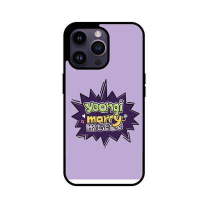 Yoongi Marry Me - Glass Phone Case