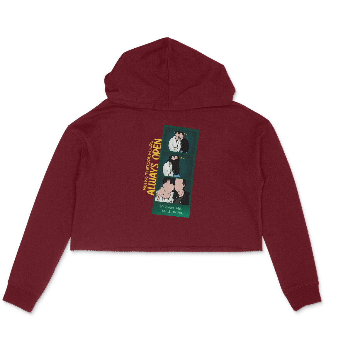 Missing Taekook Hours - Crop Hoodie