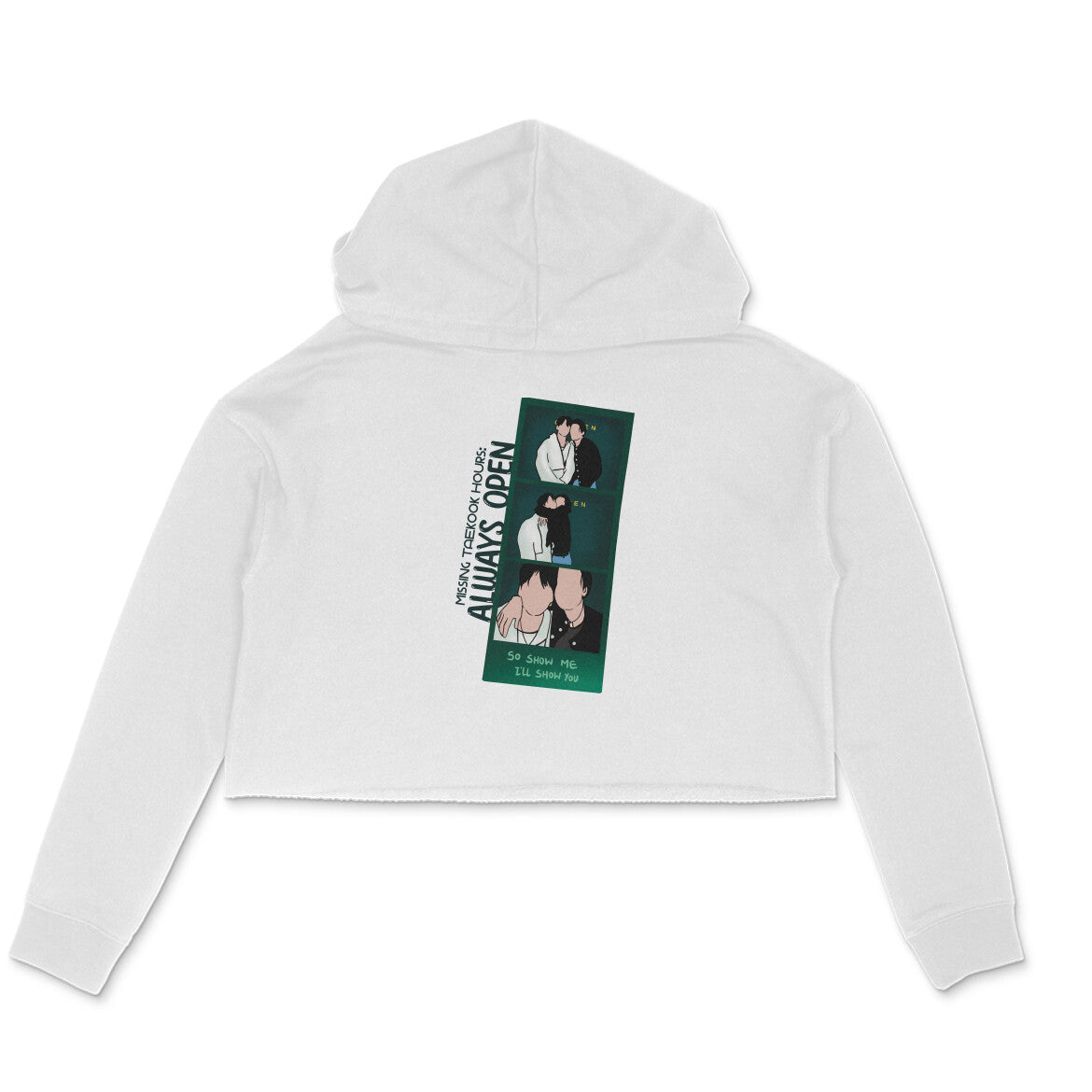 Missing Taekook Hours - Crop Hoodie