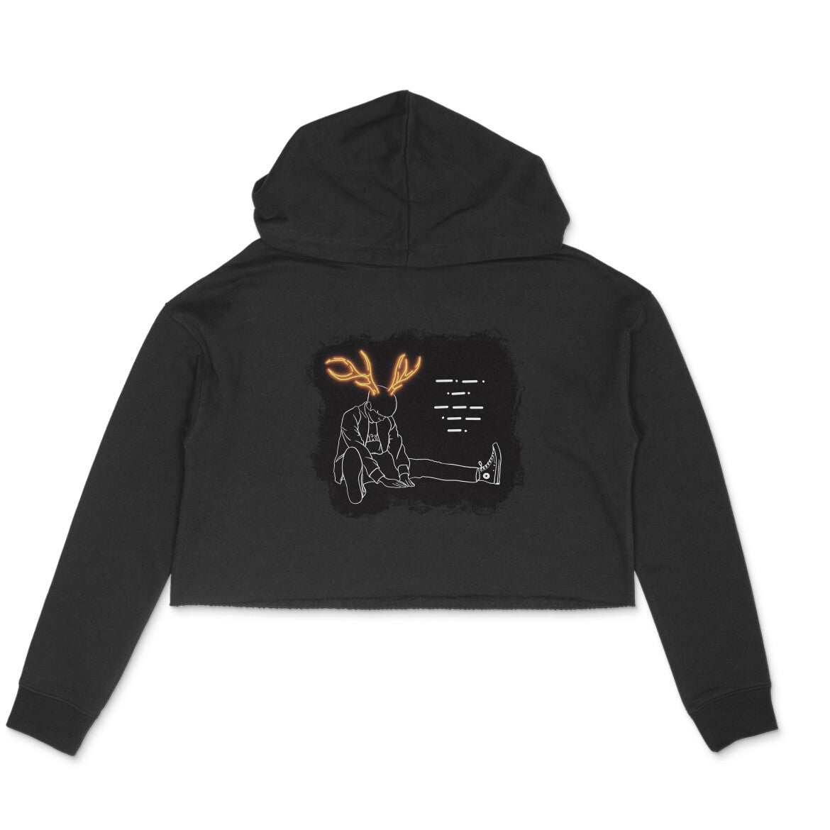 TXT Crown Morse Code - Crop Hoodie