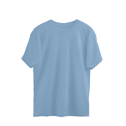 Solids : Baby Blue Oversized Tee