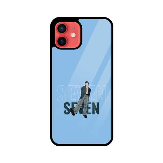 Seven (Jungkook) Baby Blue - Glass phone case