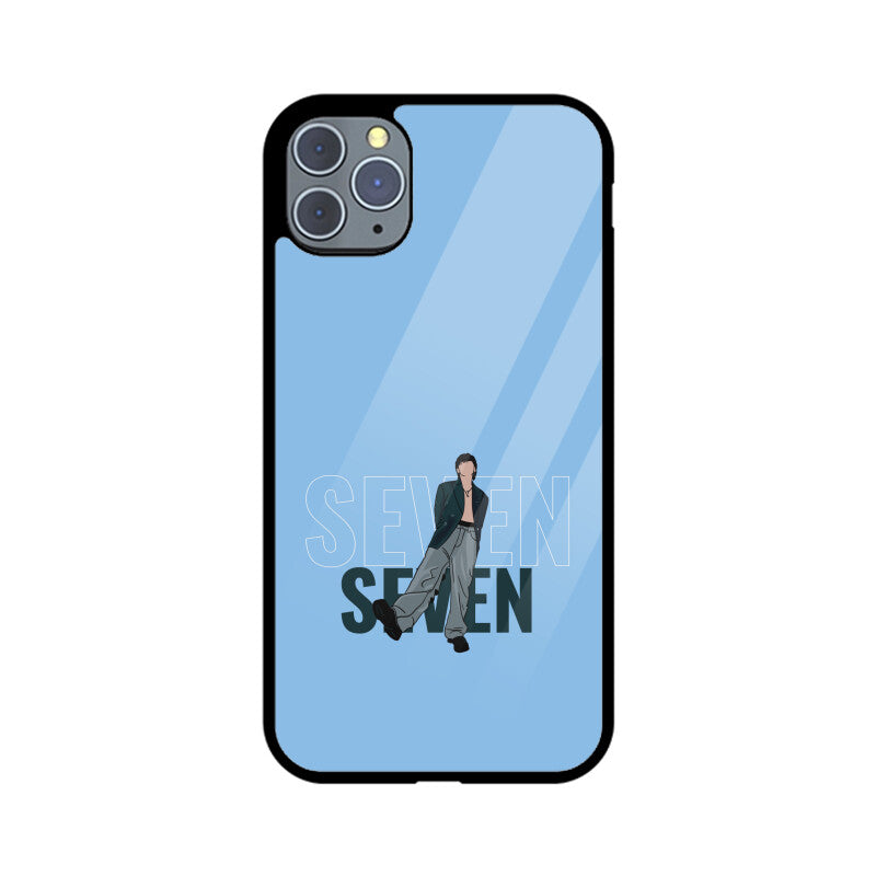 Seven (Jungkook) Baby Blue - Glass phone case