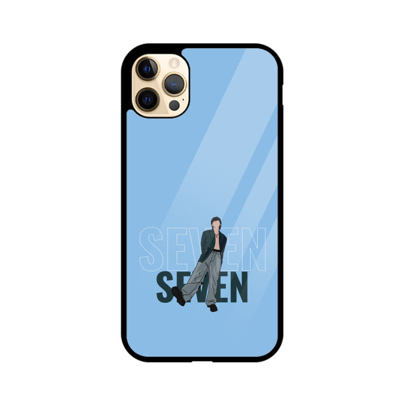 Seven (Jungkook) Baby Blue - Glass phone case