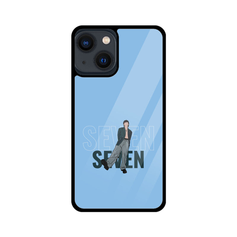 Seven (Jungkook) Baby Blue - Glass phone case