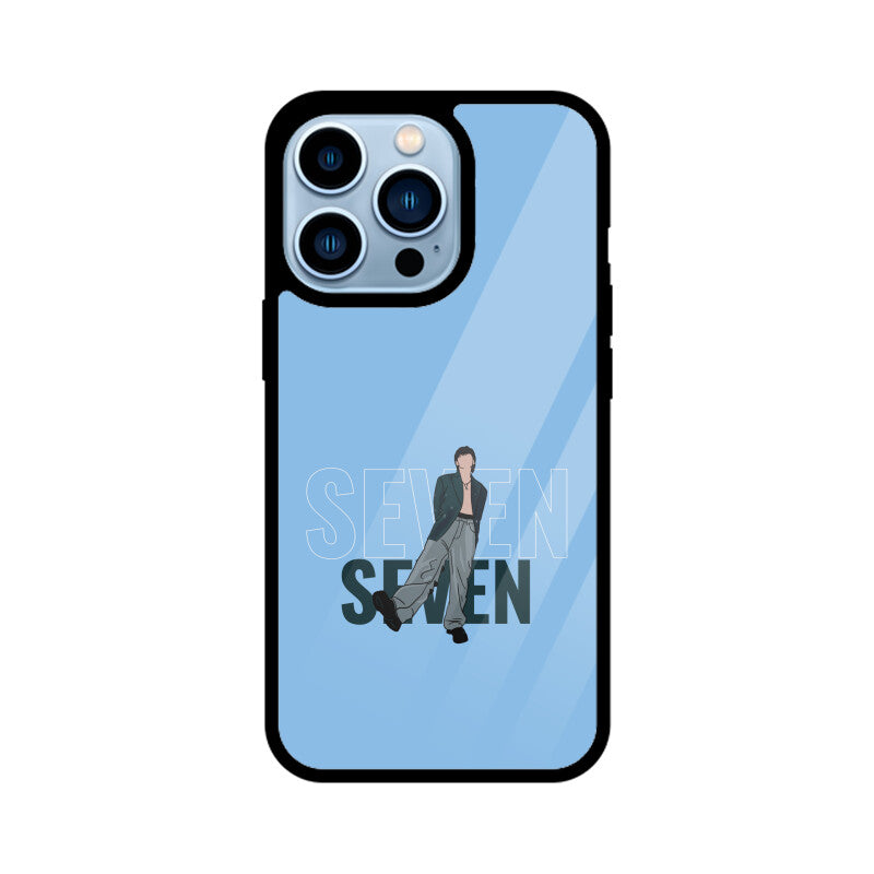 Seven (Jungkook) Baby Blue - Glass phone case