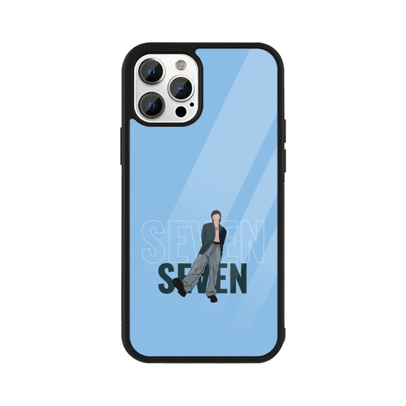 Seven (Jungkook) Baby Blue - Glass phone case