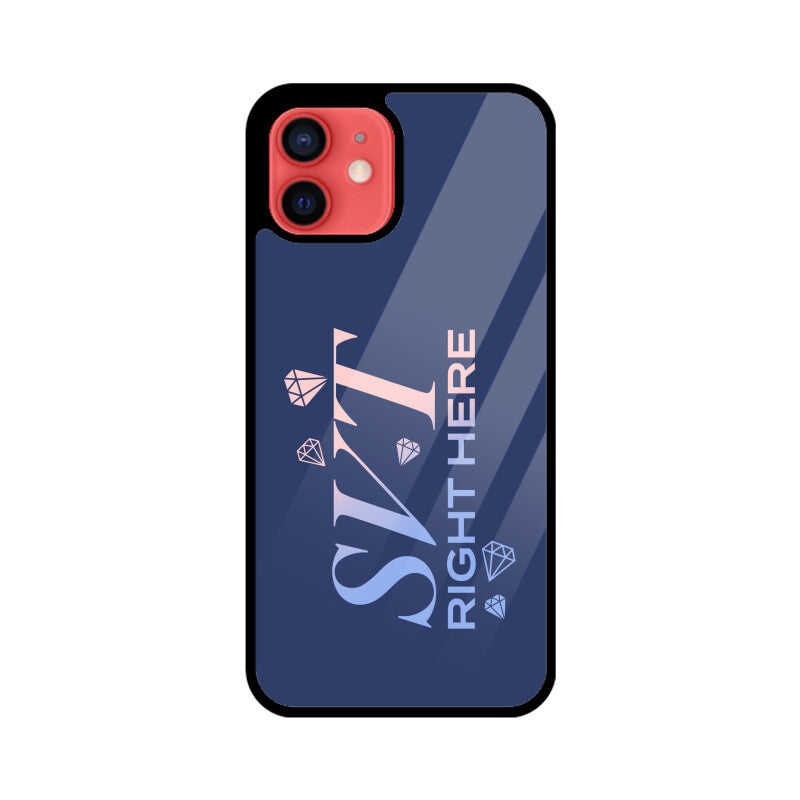 Seventeen Right Here - Blue Glass iPhone Case