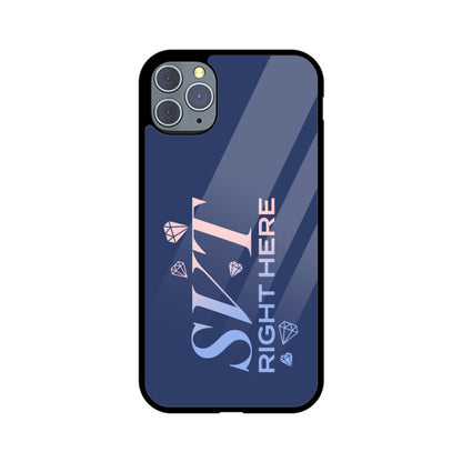 Seventeen Right Here - Blue Glass iPhone Case