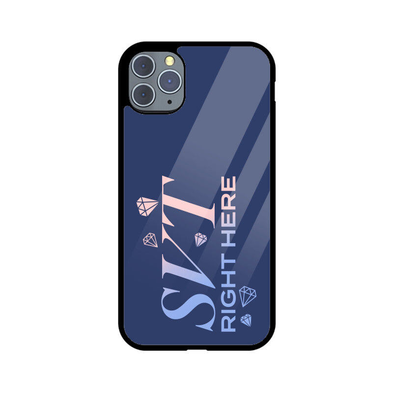 Seventeen Right Here - Blue Glass iPhone Case