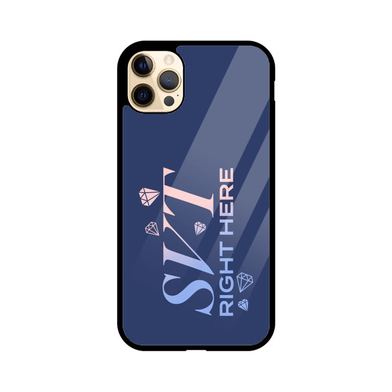 Seventeen Right Here - Blue Glass iPhone Case
