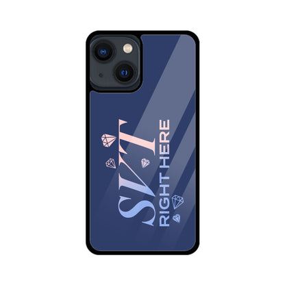 Seventeen Right Here - Blue Glass iPhone Case
