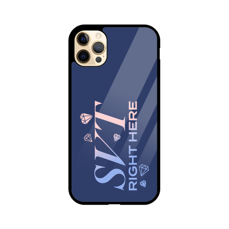 Seventeen Right Here - Blue Glass iPhone Case
