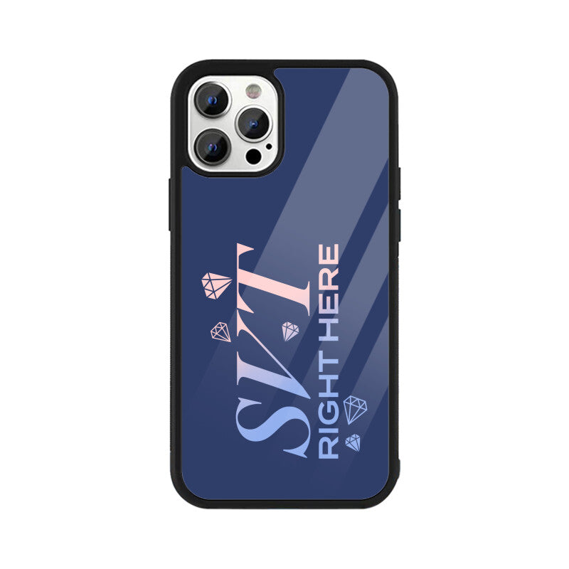 Seventeen Right Here - Blue Glass iPhone Case