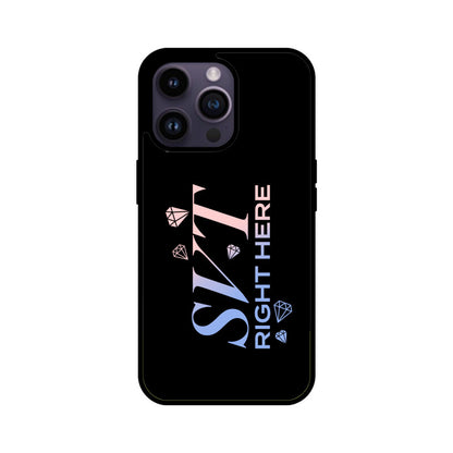 Seventeen Right Here - Black Glass iPhone Case