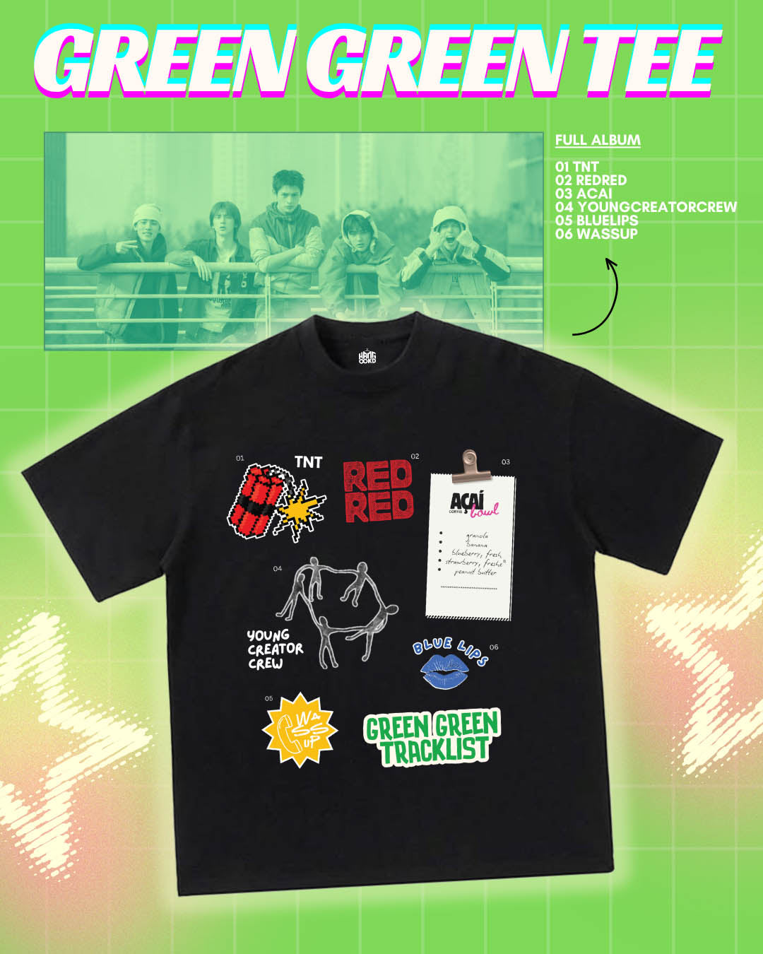 Green Green Tracklist Cortis Oversized T-Shirt