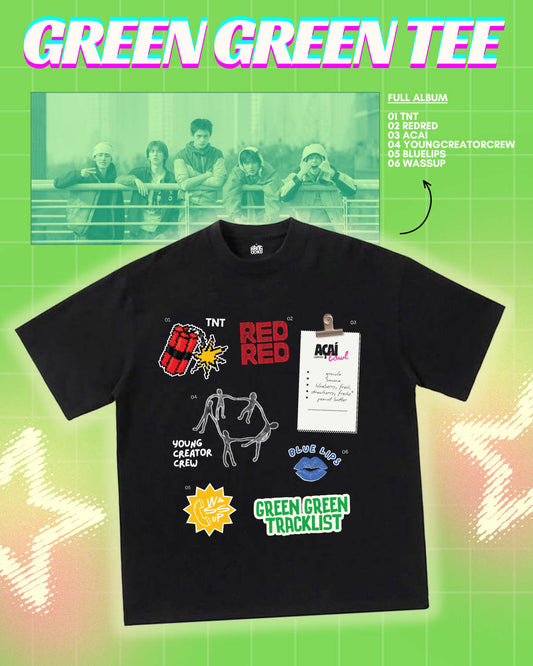 Green Green Tracklist Cortis Oversized T-Shirt
