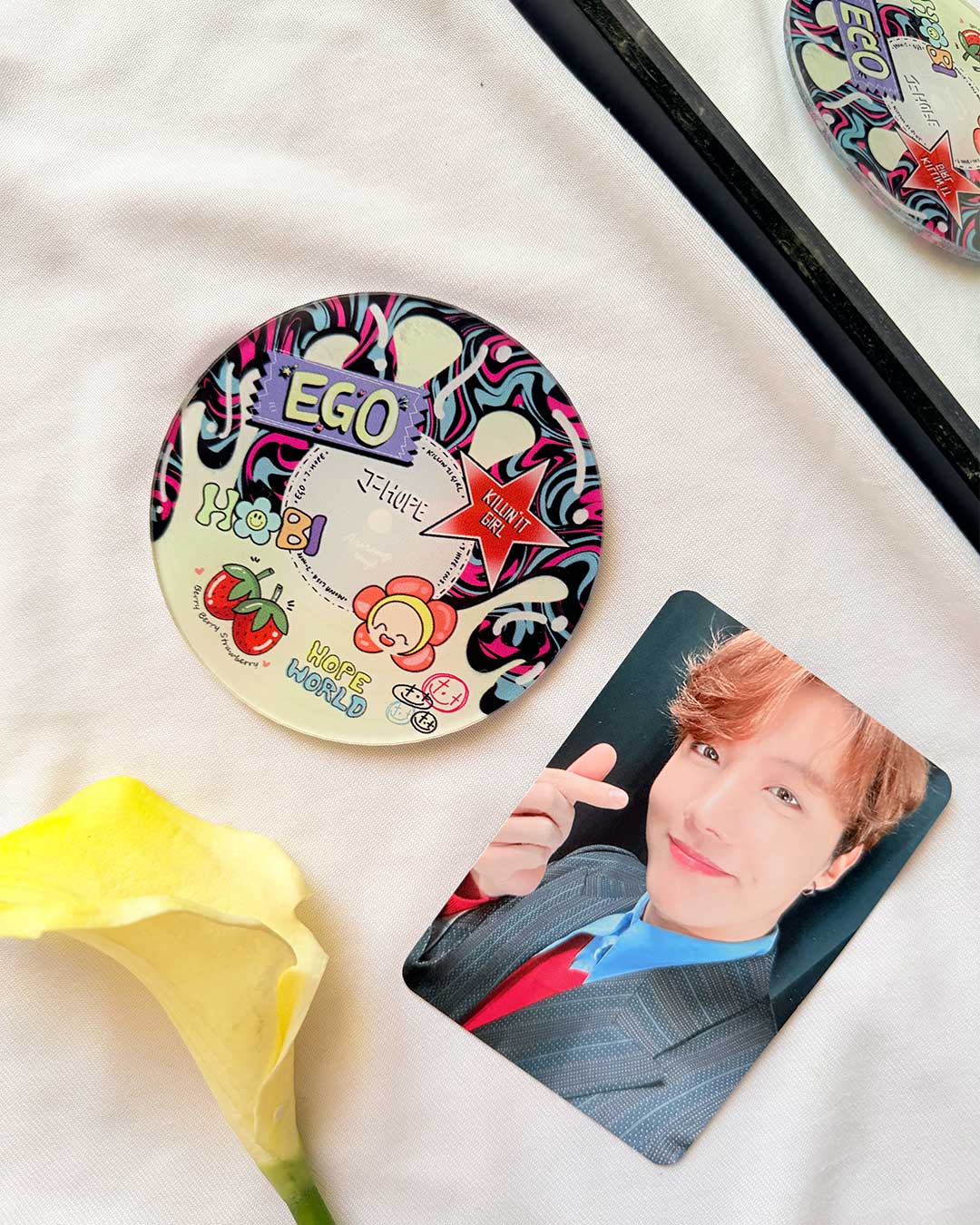 Arirang Vinyl themed Acrylic Coasters - Set of 7 BTS Members