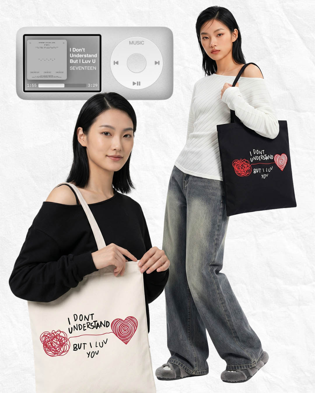 I don't understand but I luv you Seventeen Tote Bag