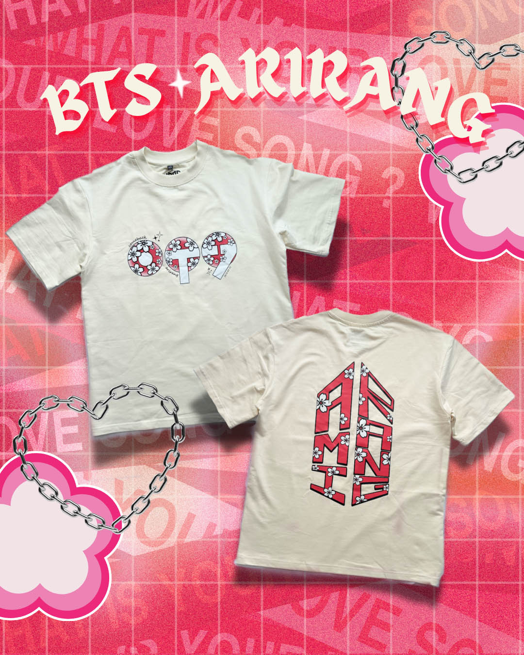 OT7 BTS Arirang Cherry Blossom Oversized T-shirt – Hangookd