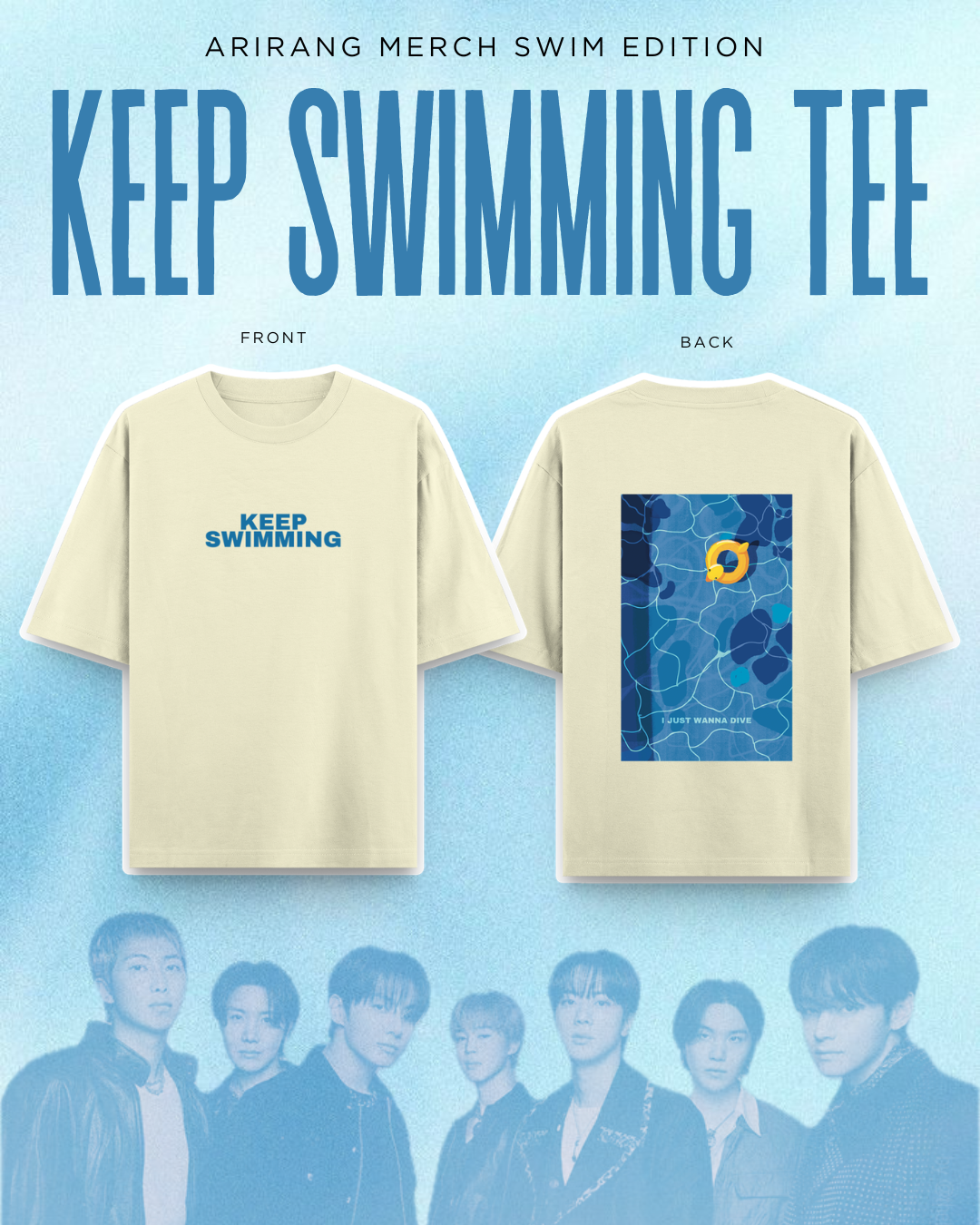 Keep Swimming with BTS - Oversized Tee