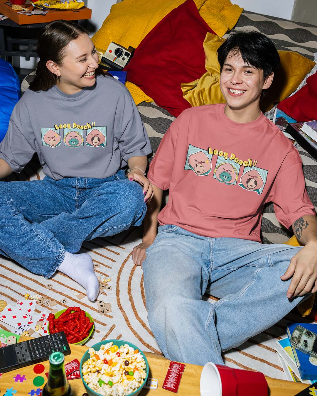 Look Peach - Me and Thee Oversized T-shirt