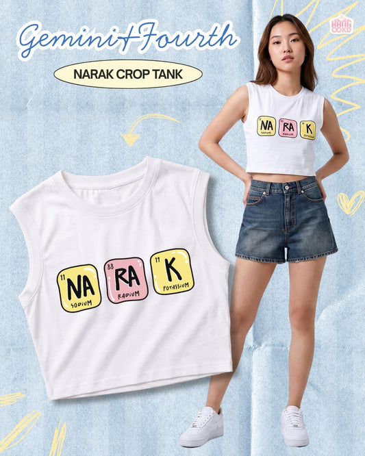 NARAK My School President Crop Tank