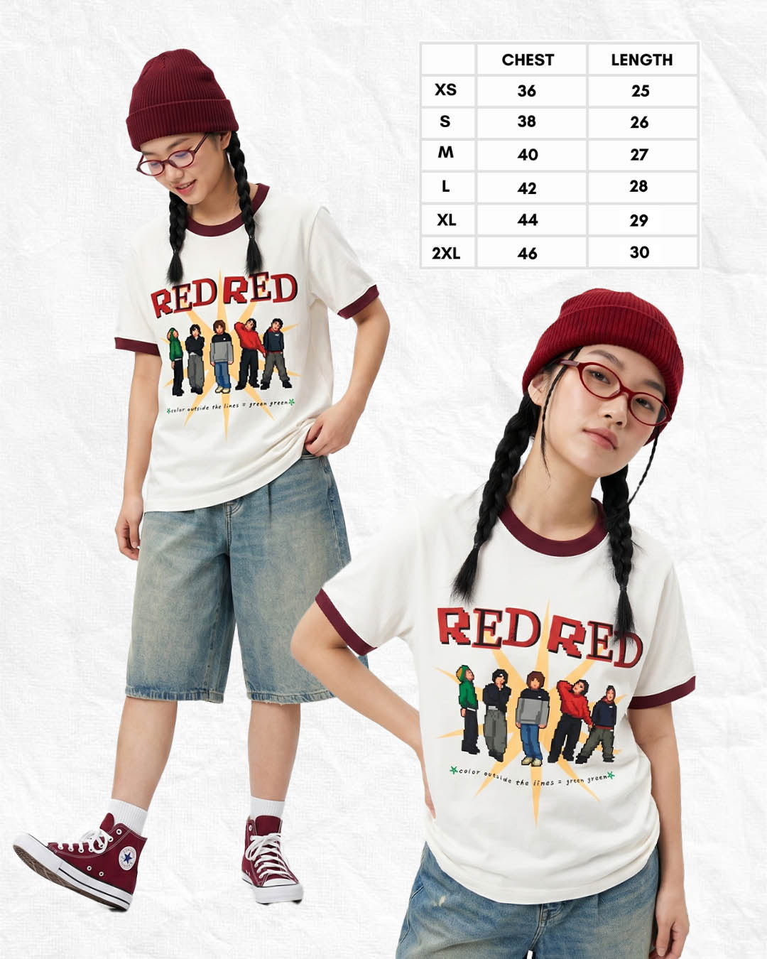 Cortis Red Red T-Shirt – Hangookd