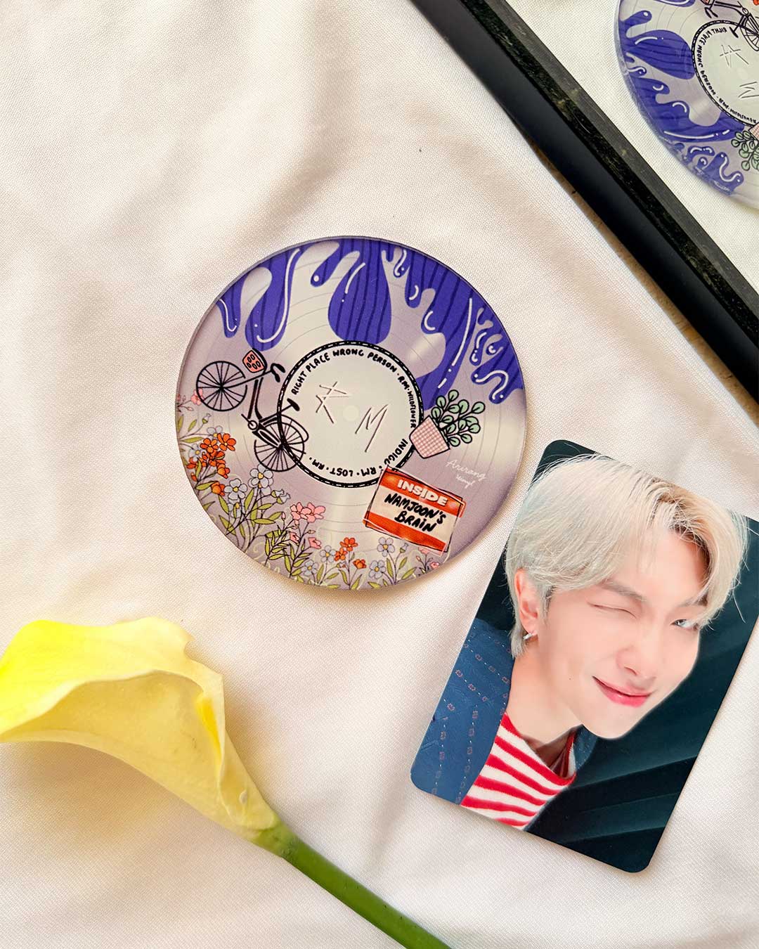 Arirang Vinyl themed Acrylic Coasters - Set of 7 BTS Members