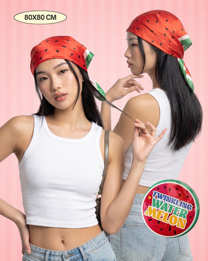 Twinkling Watermelon Bandana with Badge Combo